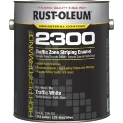 Rust-Oleum 1 Gal High Performance 2300 System Traffic Zone Striping Paint Flat White 2PK