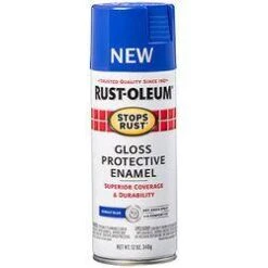 Rust-Oleum Stops Rust 347024 Protective Enamel Spray Paint, Gloss, Cobalt Blue, 12 Oz Aerosol Can