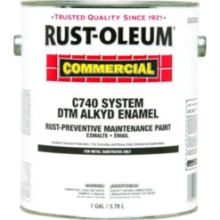 Rust-Oleum 1 Gal Commercial C740 System DTM Alkyd Enamel Paint Gloss Black