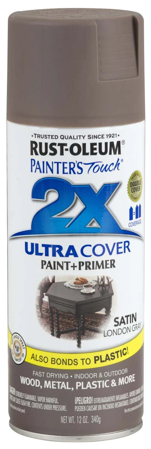Rust-Oleum 12-Ounce Satin London Gray 2x Ultra Cover Paint+Primer Spray Paint