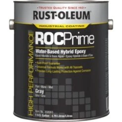 Rust-Oleum Universal Water Hybrid Epoxy Primer, Flat Gray, 1 Gal, Case Of 2