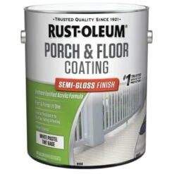 Rust-Oleum 1 Gal Porch And Floor Coating Semi-Gloss Pure White/pastel Tint Base 2pk