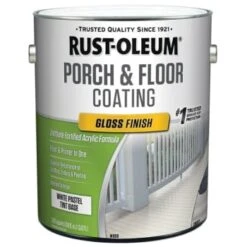 Rust-Oleum 1 Gal Porch And Floor Coating Gloss Pure White/pastel Tint Base 2pk