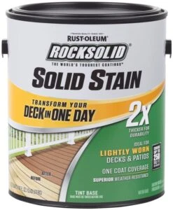 Rust-Oleum Rock Solid, 1-Gallon, Black, 2x Solid Stain Deck Resurfacer