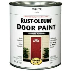 Rust-Oleum 1-Quart Satin White Door Brush-On Paint