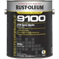 Rust-Oleum 1 Gal 9100 System Part A White Dtm Interior/ext Epoxy Mastic Paint