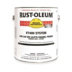 Rust-Oleum Primer: Gray, 1 Gal Size, 325 To 695 Sq Ft./gal Coverage, Alkyd Enamel Resin, Oil Base