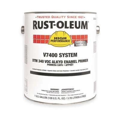 Rust-Oleum Primer: Gray, 1 Gal Size, 325 To 695 Sq Ft./gal Coverage, Alkyd Enamel Resin, Oil Base
