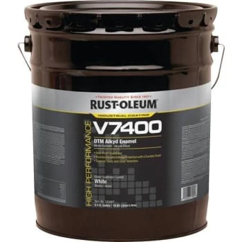 Rust-Oleum 5 Gal V7400 340 Voc Hi Gloss Wh Alkyd Enamel Paint, Int/ext - Image 2