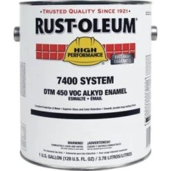 Rust-Oleum V7400 Dtm Dunes Tn Hi Gloss Alkyd Enamel Paint, 1gal