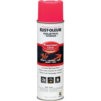 Rust-Oleum Inverted Marking Paint - Fluorescent Pink, Solvent, 17 Oz, Case Of 12