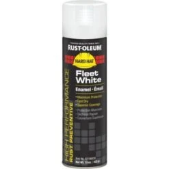 Rust-Oleum Performance Enamel Gloss Spray Paint, Fleet White, 15 Oz, Case Of 6