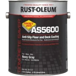 Rust-Oleum 1 Gal Concrete Saver As5600 System Anti-Slip Floor And Deck Coating (Navy Gray) )2-Pack)