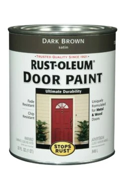 Rust-Oleum 1-Quart Satin Dark Brown Brush-On Door Paint