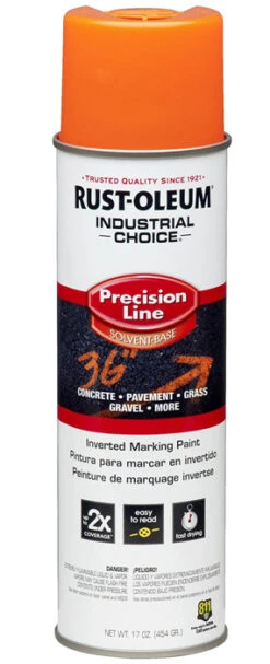 Rust-Oleum 17-Ounce Industrial Choice Fluorescent Orange Precision Line Marking Spray Paint