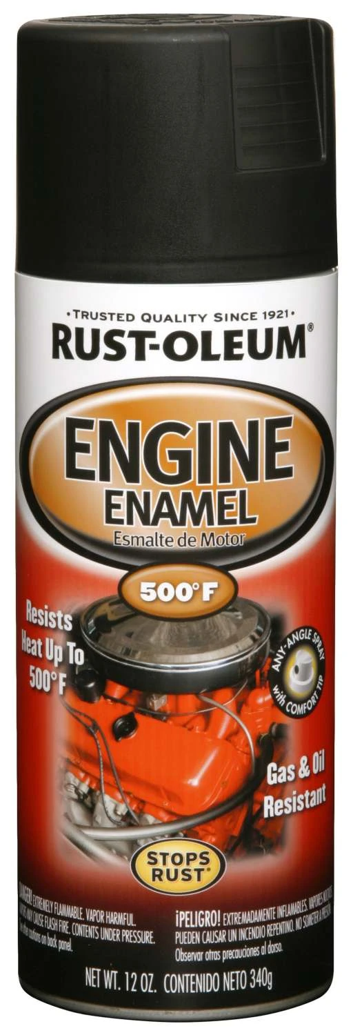 Rust-Oleum 12-Ounce Semi-Gloss Black Engine Enamel Spray Paint - Image 2