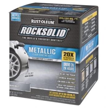 Rust-Oleum 70 Oz Metallic Silver Bullet Garage Floor Kit Package Of 2