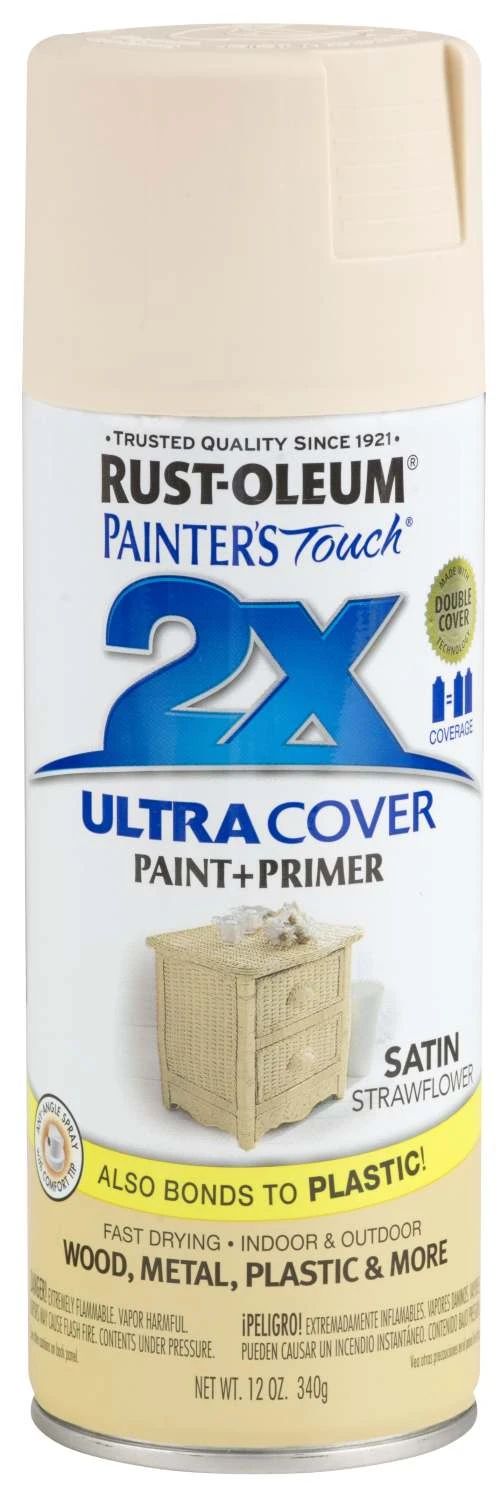 Rust-Oleum 12-Ounce Satin Strawflower 2x Ultra Cover Paint+Primer Spray Paint - Image 2