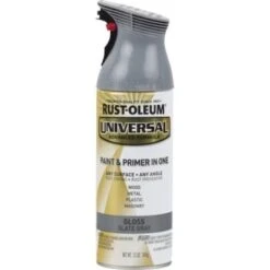 Rust-Oleum Slate Gray All Surface Gloss Spray Paint And Primer, Package Of 6