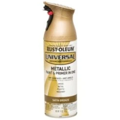 Rust-Oleum Satin Bronze Metallic All Surface Spray Paint And Primer Package Of 6