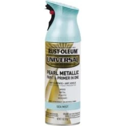 Rust-Oleum Pearl Sea Mist Metallic Spray Paint And Primer, Package Of 6