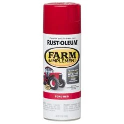 Rust-Oleum Farm & Implement Paint, Gloss, Ford Red, 1 Gal