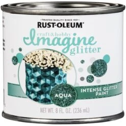 Rust-Oleum Imagine Glitter Aqua Water-Based Glitter Paint Interior 50 G/L 8 Oz