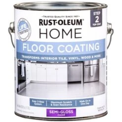 Rust-Oleum Home Top Coat Semi-Gloss Clear Floor Paint 1 Gal