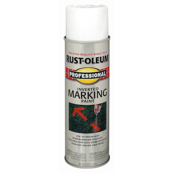 Rust-Oleum Professional White Inverted Marking Paint 15 Oz