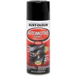 Rust-Oleum Auto Body Paint: Black, Gloss, 12 Oz. Container Size, 12 Oz. Net Wt