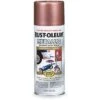 Rust-Oleum Stops Rust Metallic Spray Paint Metallic Copper For Concrete, Masonry, Metal, Wood, 11 Oz.