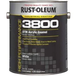 Rust-Oleum White Acrylic Enamel Coating, Gloss Finish, 150 To 270 Sq. Ft./gal. Coverage, Size: 1 Gal.