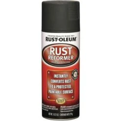 Rust-Oleum Rust Converter: Rust Reformer, Black, Metal, Solvent, Oil Modified Alkyd, Flat, Black