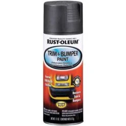 Rust-Oleum Spray Paint: Gen Purpose Spray Paint, Exterior/Interior, Black, Metal/Plastic, Solvent