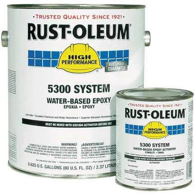 Rust-Oleum Safety Yellow Epoxy Activator And Finish Kit, Gloss Finish, 200 To 350 Sq Ft./gal Coverage, Size: (2)