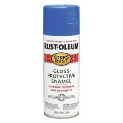 Rust-Oleum Stops Rust Spray Paint Gloss Sail Blue For Metal, Wood, 12 Oz.