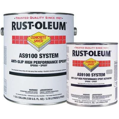 Rust-Oleum Matte Polyamine Converted Epoxy Anti-Slip Floor Coating, Safety Yellow, 1 Gal.