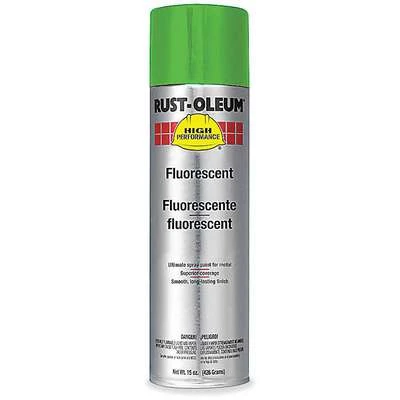 Rust-Oleum High Performance Rust Preventative Spray Paint Fluorescent Fluorescent Green For Metal, Steel, 14