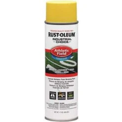 Rust-Oleum Athletic Field Striping Paint: Inverted Paint Dispensing, Yellow, 20 Oz.