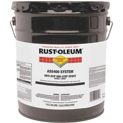 Rust-Oleum Anti-Slip Floor Coating: Epoxy Ester, 1-Step System Components, AS5400, Concrete Saver