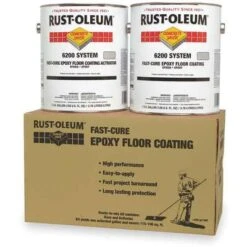 Rust-Oleum Semi Gloss Epoxy Mastic Floor Coating Kit, Silver Gray, 1 Gal.