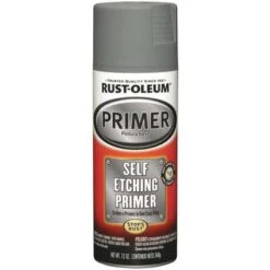 Rust-Oleum Self Etching Primer: Dark Green, Flat, 12 Oz. Container Size, 12 Oz. Net Wt