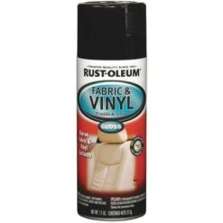 Rust-Oleum Fabric And Vinyl Paint Gloss Black For Fabric, Vinyl, 11 Oz.