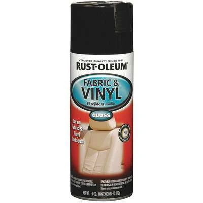 Rust-Oleum Fabric And Vinyl Paint Gloss Black For Fabric, Vinyl, 11 Oz.
