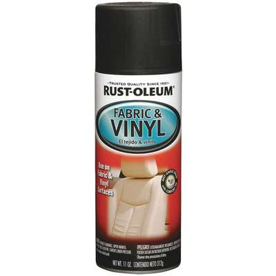 Rust-Oleum Fabric And Vinyl Paint Flat Black For Fabric, Vinyl, 11 Oz.