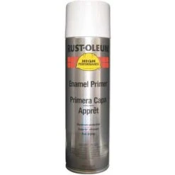 Rust-Oleum Solvent-Base Rust Preventative Spray Primer, Flat White, 15 Oz.