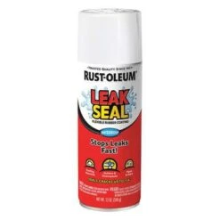 Rust-Oleum Leak Sealer: Latex/Oil, White, 12 Oz Container, Roofs/Gutters/Flashing/Ductwork, Gloss