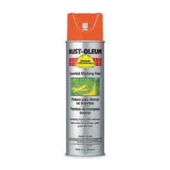Rust-Oleum Inverted Marking Paint: Inverted Paint Dispensing, Fluorescent Red-Orange, 20 Oz.