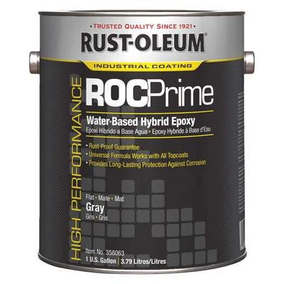 Rust-Oleum Interior/Exterior Primer With 225 To 380 Sq Ft./gal Coverage, Flat Gray, 1 Gal