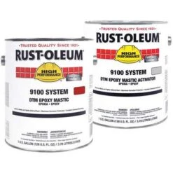 Rust-Oleum Safety Red Epoxy Activator And Finish Kit, Gloss Finish, 125 Sq. Ft./gal. Coverage, Size: (2) 1 Gal.